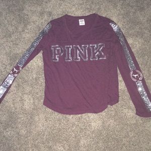 ✨Long sleeve Pink shirt with sequins ✨